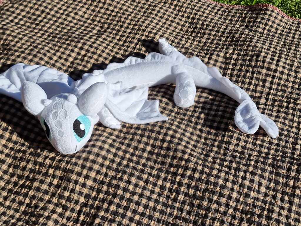 Weighted Neck Light Fury, Grounding Sensory Companion Plush