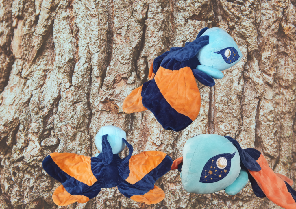 Weighted Milionia Basalis Pyrozona Moth, Grounding Sensory Companion Plush