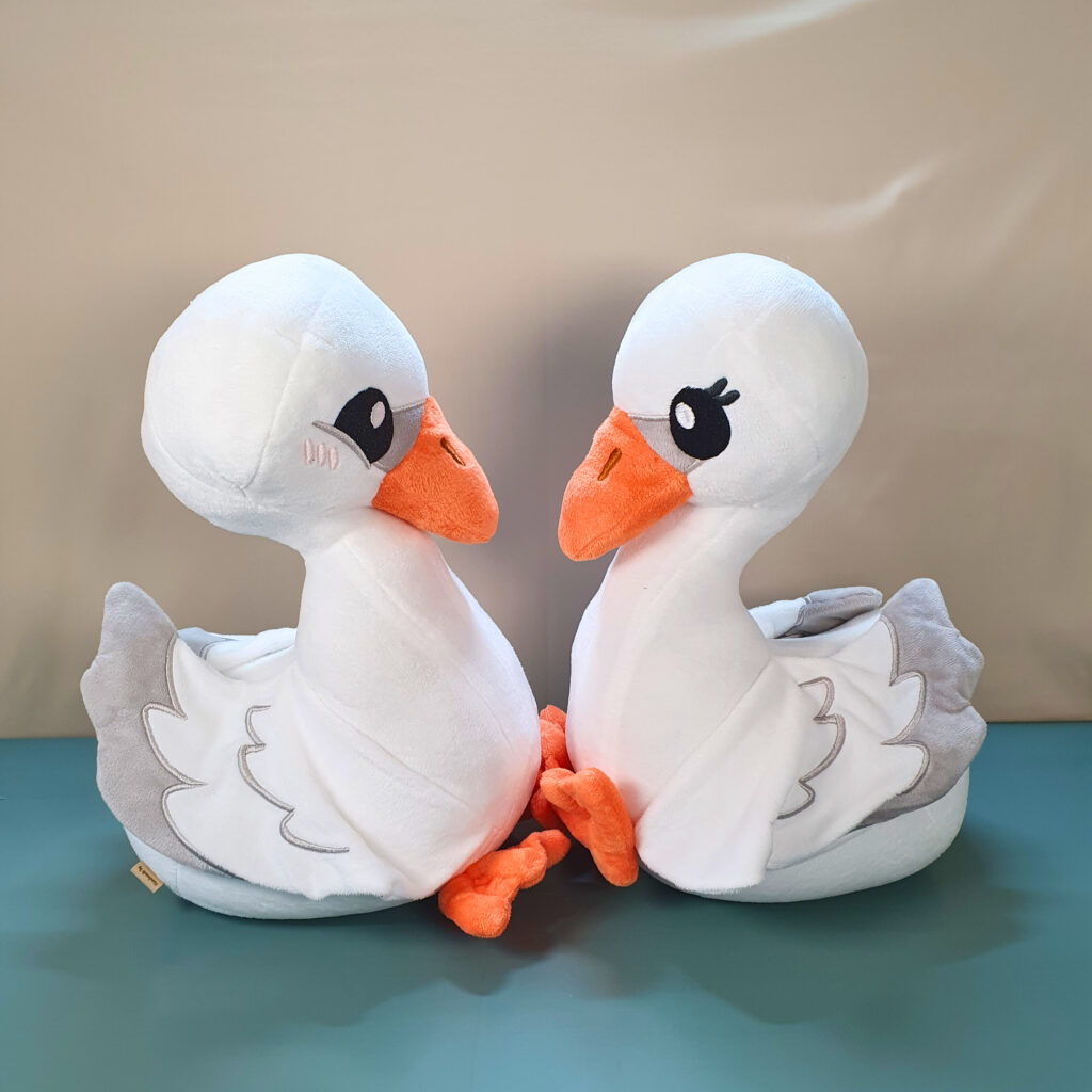 Weighted Swan, Grounding Sensory Companion Plush