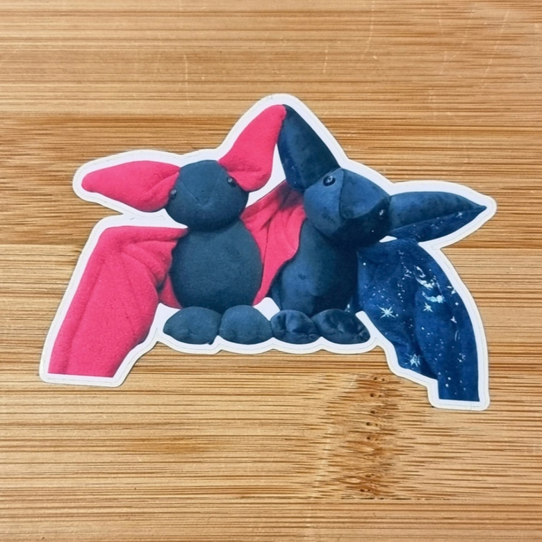 Bats Hugging Vinyl Sticker